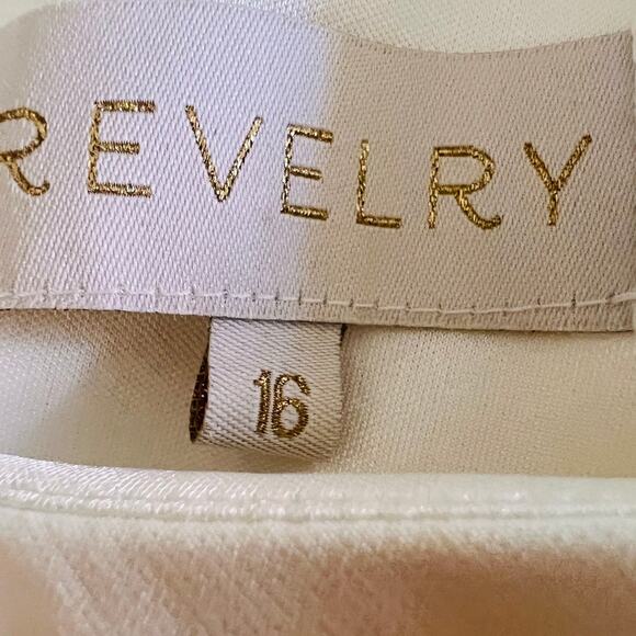 Revelry White Mini Dress Bow Shoulder Coquette Bridal Fit & Flare 16 - Picture 9 of 10